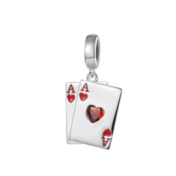 Charm As Poker de plata 925