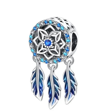 Charm Atrapasueno Azul de plata 925