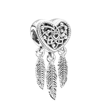 Charm Atrapasueno Corazon de plata 925