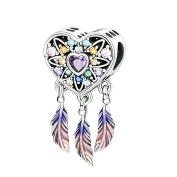 Charm Atrapasueno Mantra de plata 925