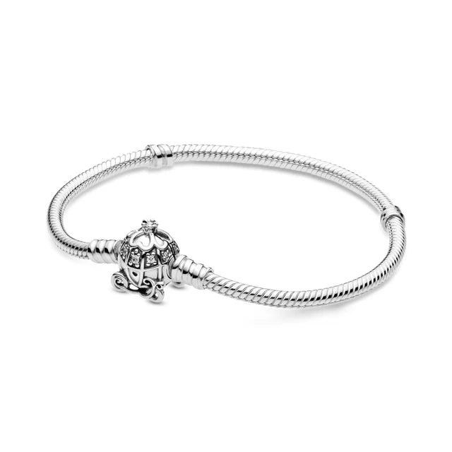 Brazalete Carroza Plateada con baño de plata