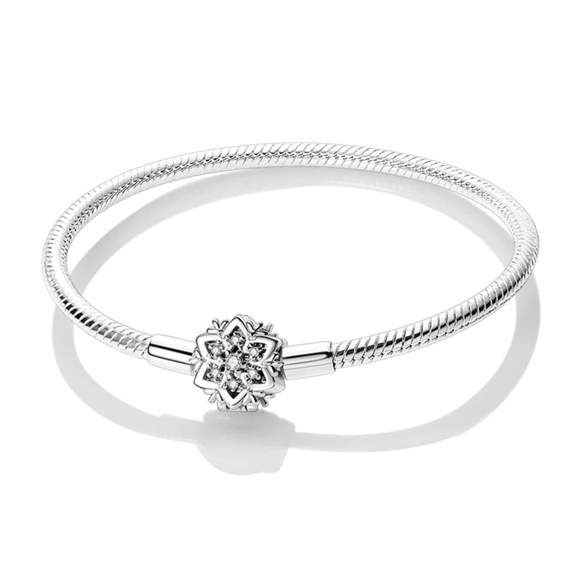 Brazalete Copo De Nieve con baño de plata