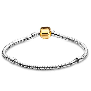 Brazalete Tambor Broche Dorado con baño de plata