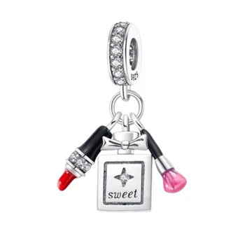 Charm Brocha Labial Y Perfume de plata 925