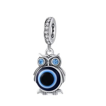 Charm Buho Ojo Turco de plata 925