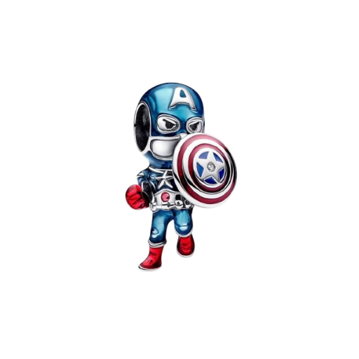 Charm Cap America de plata 925
