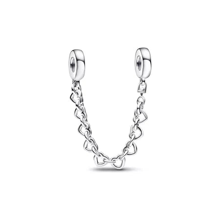 Cadena Corazones Eslabones de plata 925