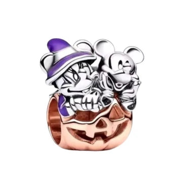 Charm Calabaza Minnie Y Mickey de plata 925