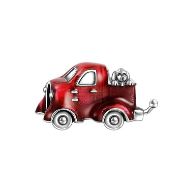 Charm Camioneta Roja de plata 925