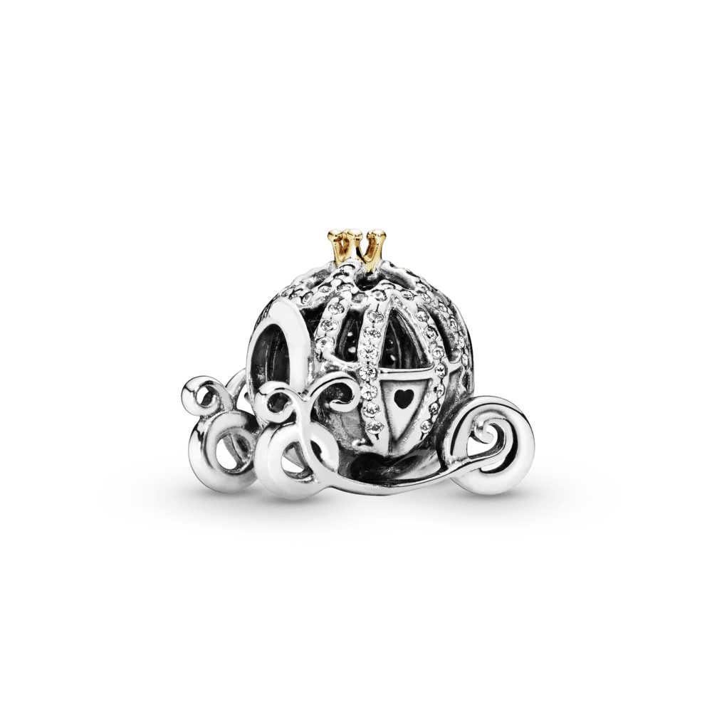 Charm Carroza Diamantada de plata 925