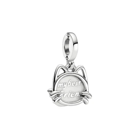 Charm Gato Mejor Amigo de plata 925