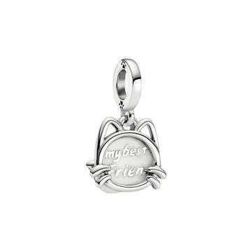 Charm Gato Mejor Amigo de plata 925