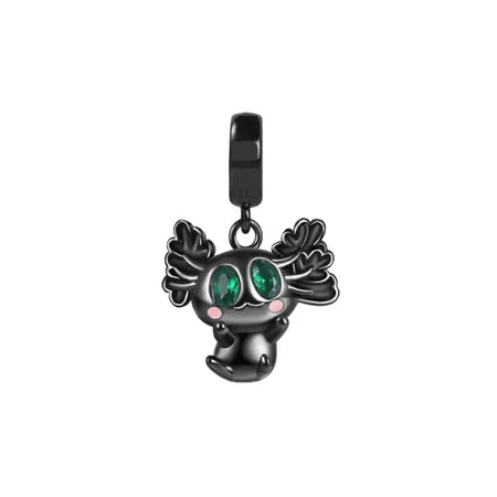 Charm Axolote Negro de plata 925