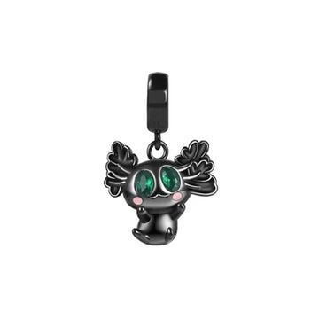 Charm Axolote Negro de plata 925