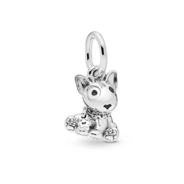 Charm Bull Terrier de plata 925