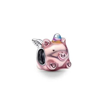 Charm Cerdito Unicornio de plata 925