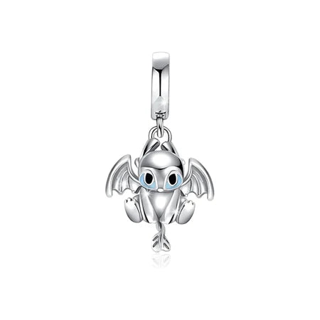 Charm Dragon Furia Luminosa de plata 925