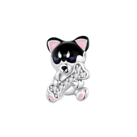 Charm Husky de plata 925