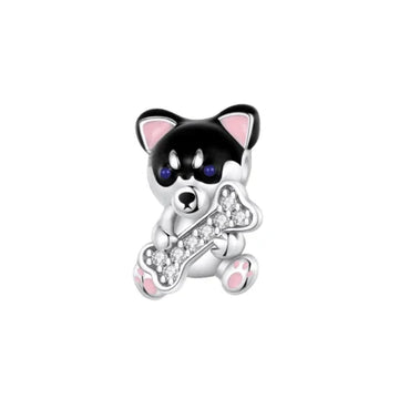 Charm Husky de plata 925