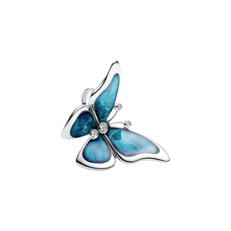 Charm Mariposa Grande de plata 925