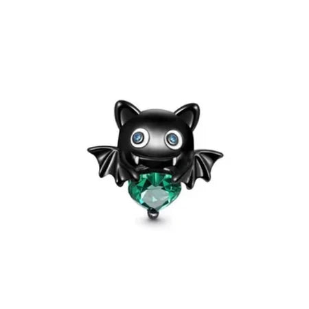 Charm Murcielago Negro Zirconia de plata 925