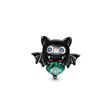 Charm Murcielago Negro Zirconia de plata 925