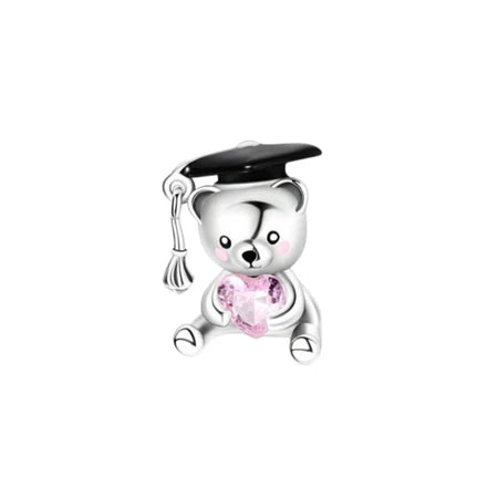 Charm Oso Graduacon de plata 925