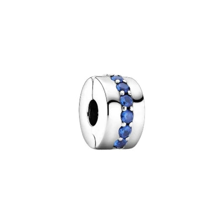 Clip Azul Brillante de plata 925