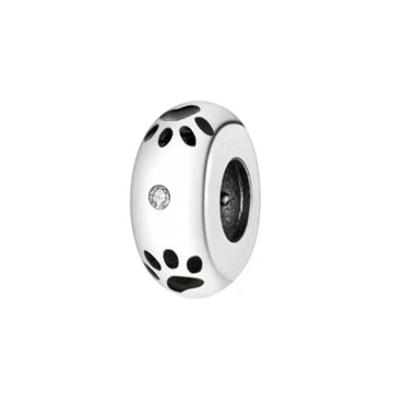 Clip Huellitas De Perro de plata 925