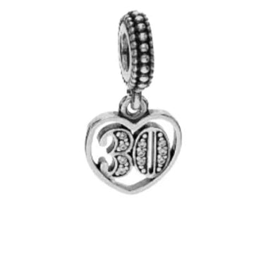 Charm Colgante 30 Años de plata 925