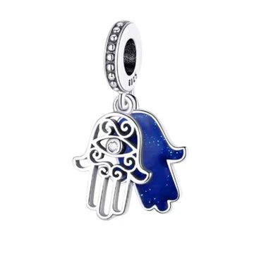Charm Colgante Mano De Fatima de plata 925