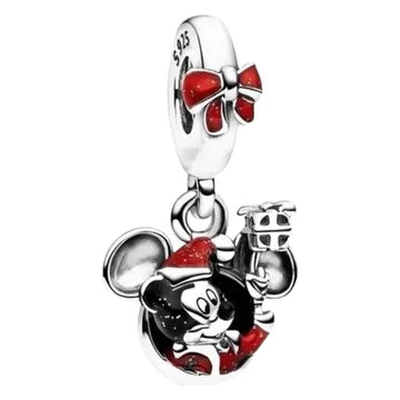 Charm Colgante Mickey Navideño de plata 925