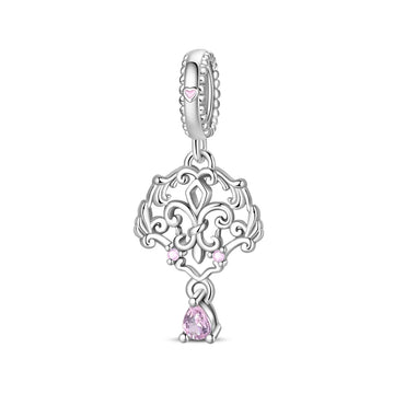 Charm Colgante Rosa de plata 925