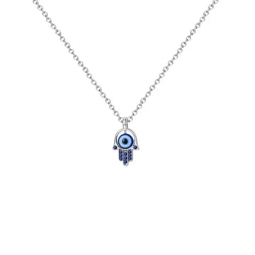 Collar Mano Y Ojo Turco de plata 925
