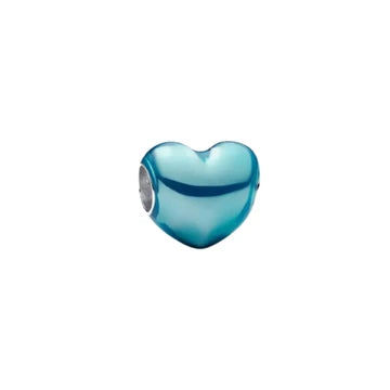 Charm Corazon Azul Cielo de plata 925