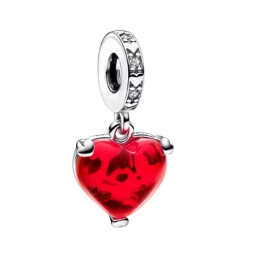 Charm Corazon Enamorados de plata 925