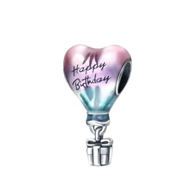 Charm Corazon Happy Birthday de plata 925