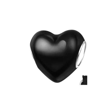 Charm Corazon Negro de plata 925