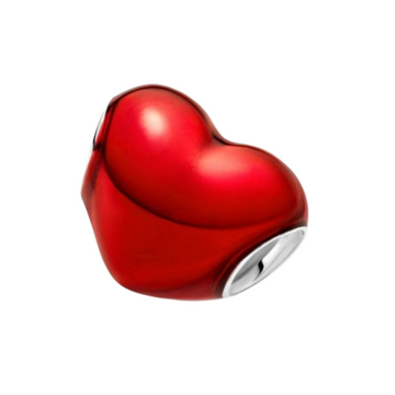 Charm Corazon Rojo de plata 925