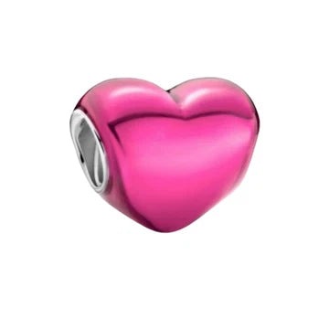 Charm Corazon Rosa de plata 925