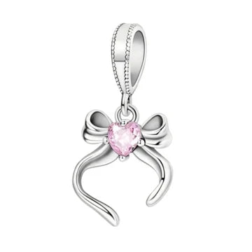 Charm Diadema Piedra Rosa de plata 925