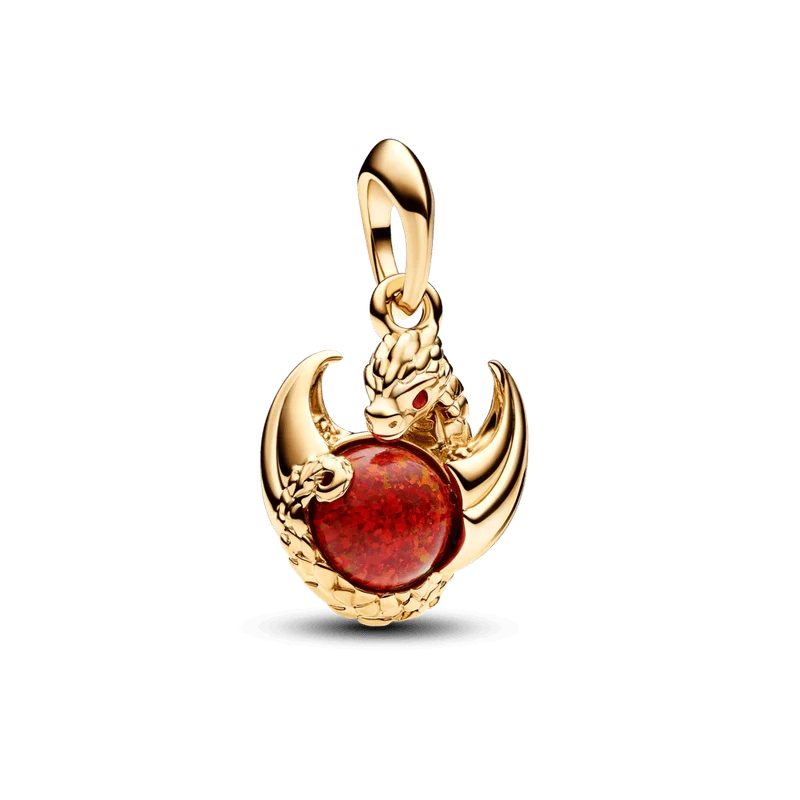 Charm Dragón de Fuego de plata 925