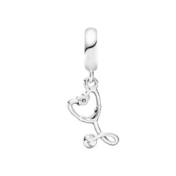 Charm Estetoscopio de plata 925