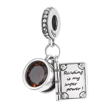 Charm Expresso Y Libro de plata 925