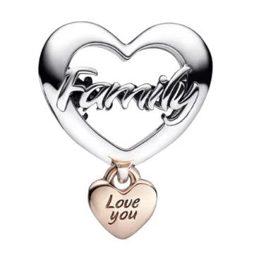 Charm Family Corazon de plata 925