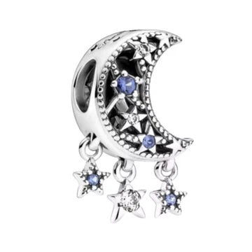 Charm Firmamento Media Luna de plata 925