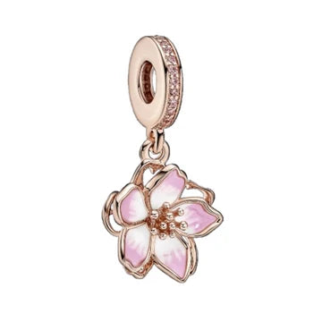 Charm Flor De Loto Golden de plata 925
