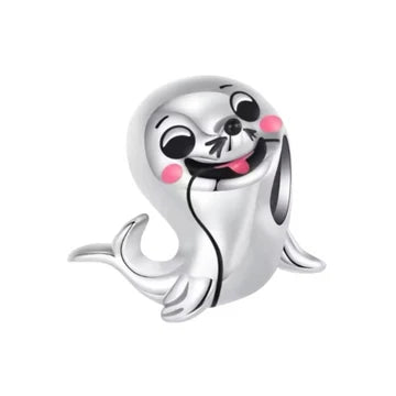 Charm Foca Feliz de plata 925