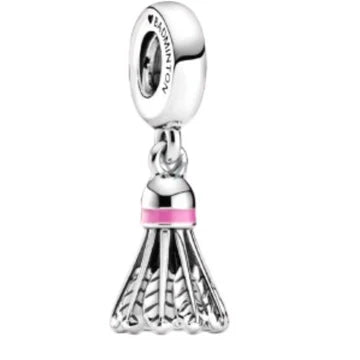 Charm Gallito De Badminton de plata 925