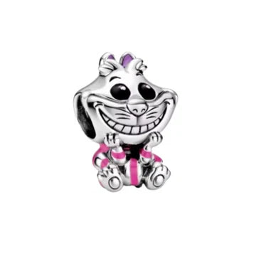 Charm Gato Sonriente Plateado de plata 925